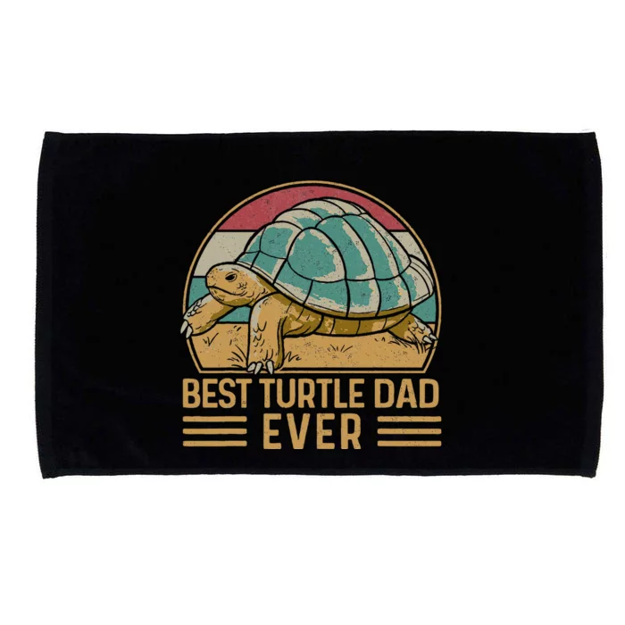 Sea Turtle Tortoise Dad Retro Vintage Best Turtle Dad Ever Microfiber Hand Towel