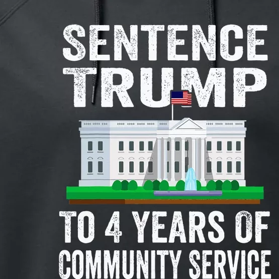 Sentence Trump To 4 Years Of Community Service Political Performance Fleece Hoodie