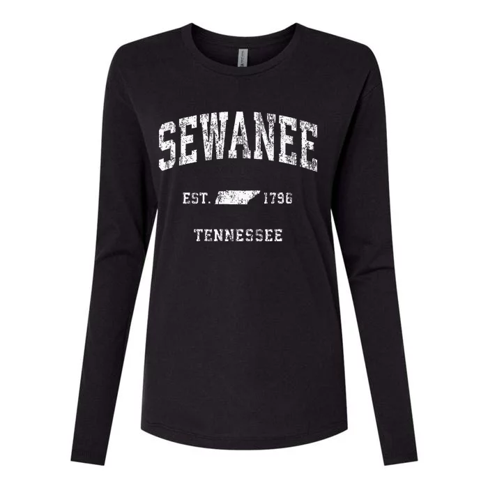 Sewanee Tennessee Tn Vintage Athletic Sports Design Womens Cotton Relaxed Long Sleeve T-Shirt