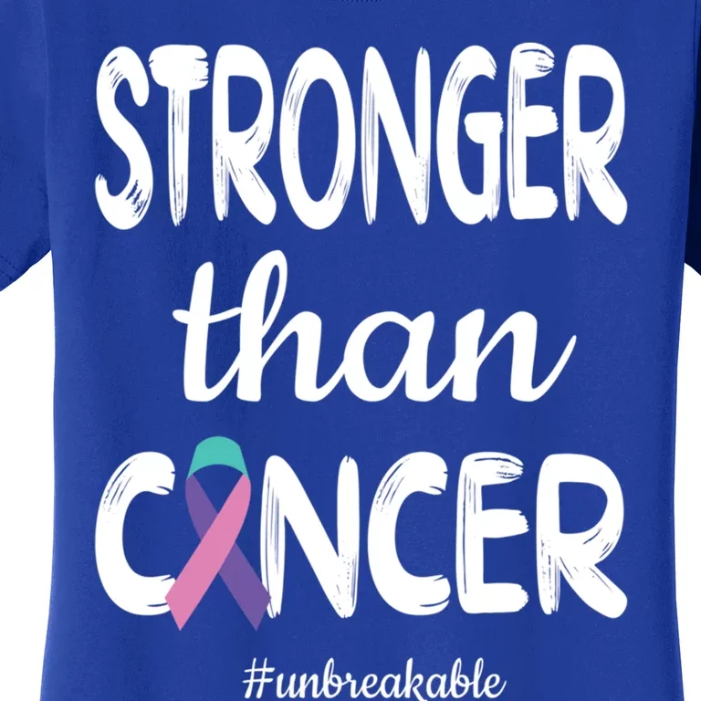 Stronger Than Thyroid Cancer Warrior Meaningful Gift Women's T-Shirt