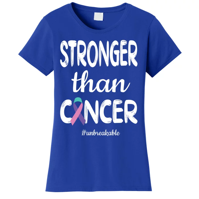 Stronger Than Thyroid Cancer Warrior Meaningful Gift Women's T-Shirt