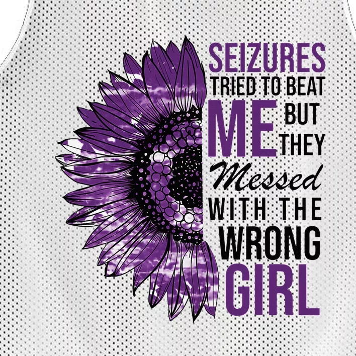 Seizures Tried To Beat Me But They Messed With The Wrong Mesh Reversible Basketball Jersey Tank