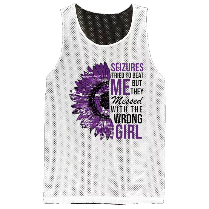 Seizures Tried To Beat Me But They Messed With The Wrong Mesh Reversible Basketball Jersey Tank