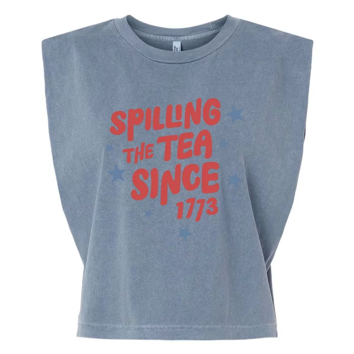 Spilling Teh Tea Since 1773 Garment-Dyed Women's Muscle Tee