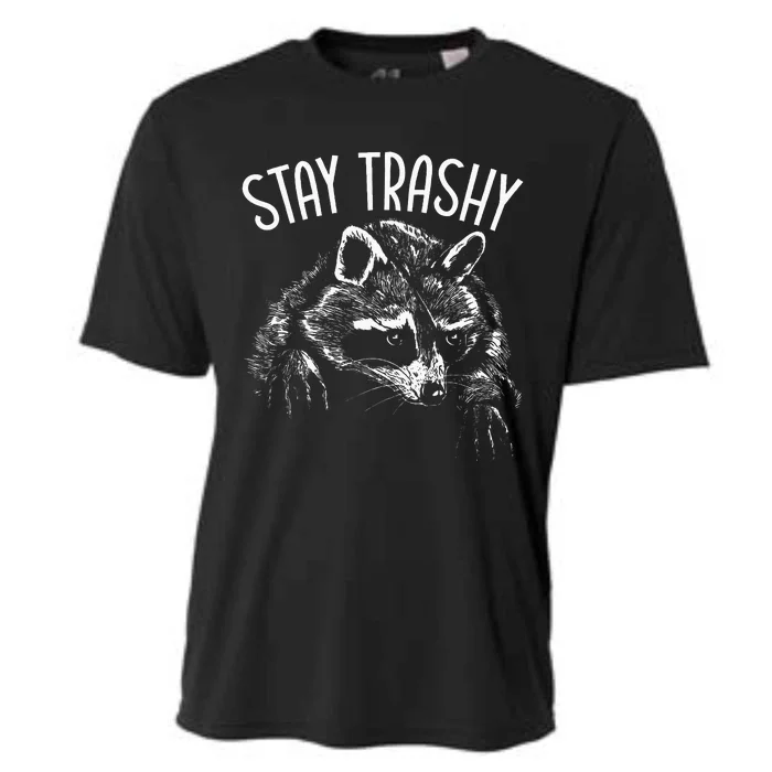 Stay Trashy Trash Pandas Raccoon Lover Wildlife Animal Cooling Performance Crew T-Shirt