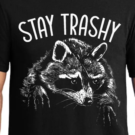 Stay Trashy Trash Pandas Raccoon Lover Wildlife Animal Pajama Set