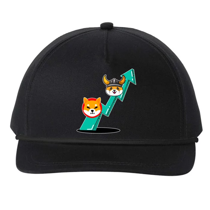 Shiba To The Moon Chart Snapback Five-Panel Rope Hat