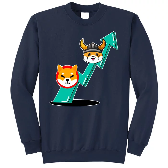 Shiba To The Moon Chart Sweatshirt