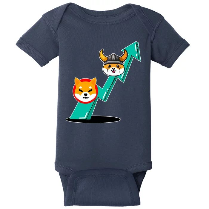 Shiba To The Moon Chart Baby Bodysuit