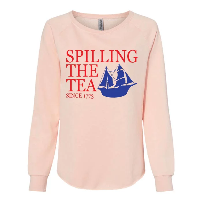 Spilling The Tea Womens California Wash Sweatshirt