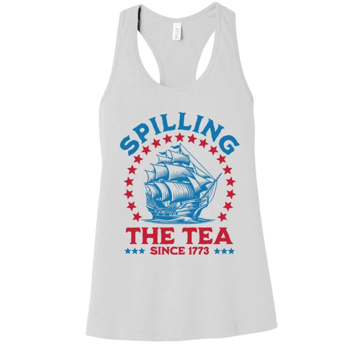 Spilling The Tea Since 1773 Women's Racerback Tank