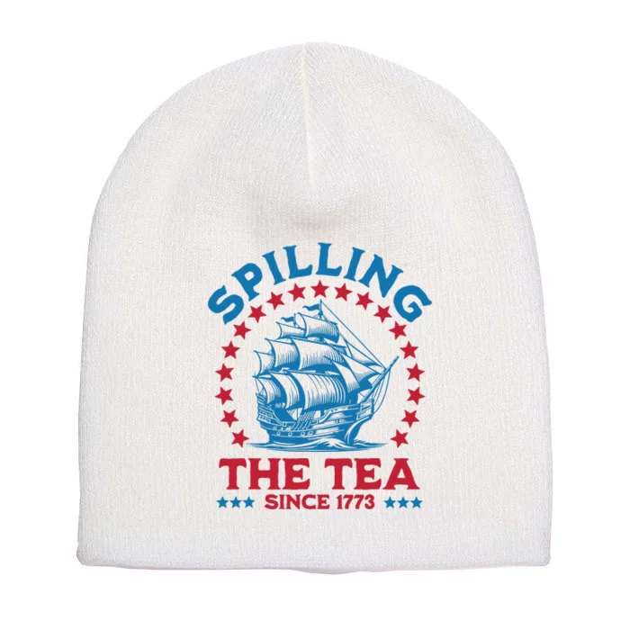 Spilling The Tea Since 1773 Short Acrylic Beanie