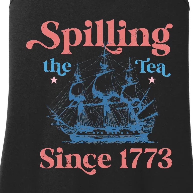 Spillin The Tea Since 1773 Funny 4th Of July Party Ladies Essential Tank