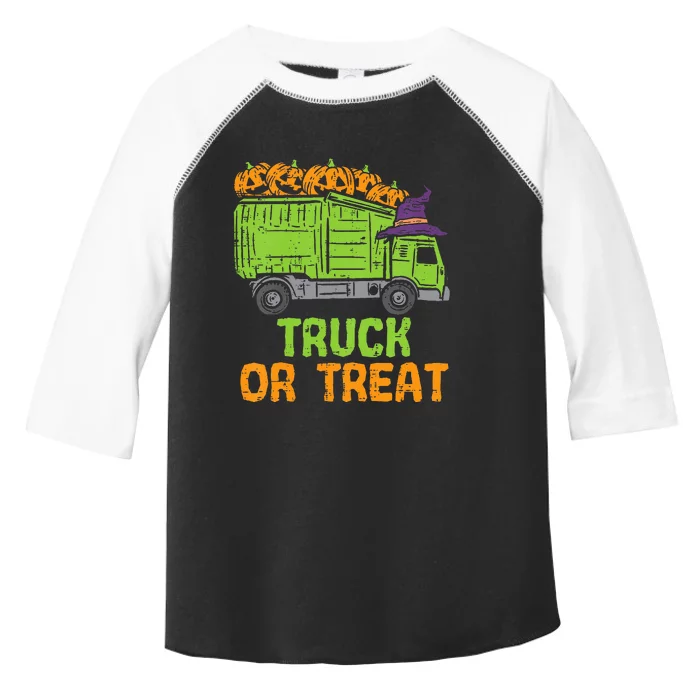 Spooky Trash Truck Halloween Decor Toddler Fine Jersey T-Shirt