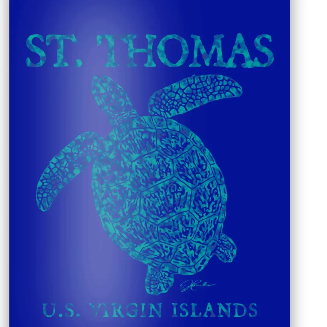 St Thomas Us Virgin Islands Sea Turtle Gift Poster