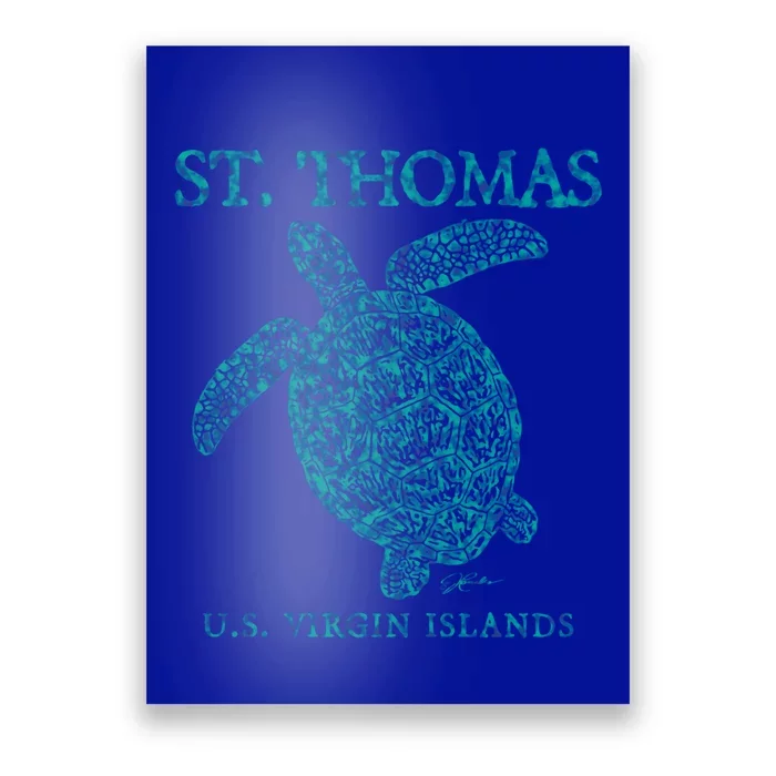 St Thomas Us Virgin Islands Sea Turtle Gift Poster