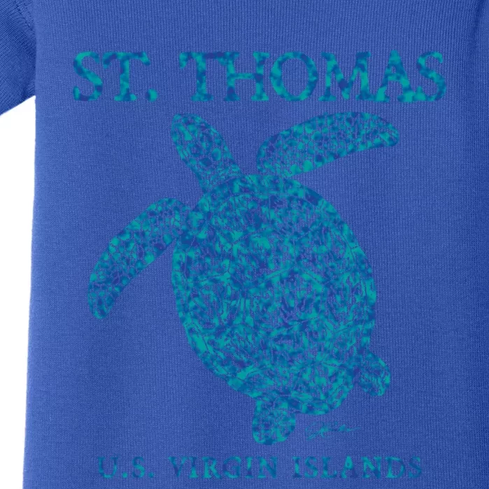 St Thomas Us Virgin Islands Sea Turtle Gift Baby Bodysuit