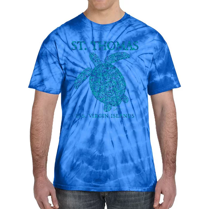 St Thomas Us Virgin Islands Sea Turtle Gift Tie-Dye T-Shirt