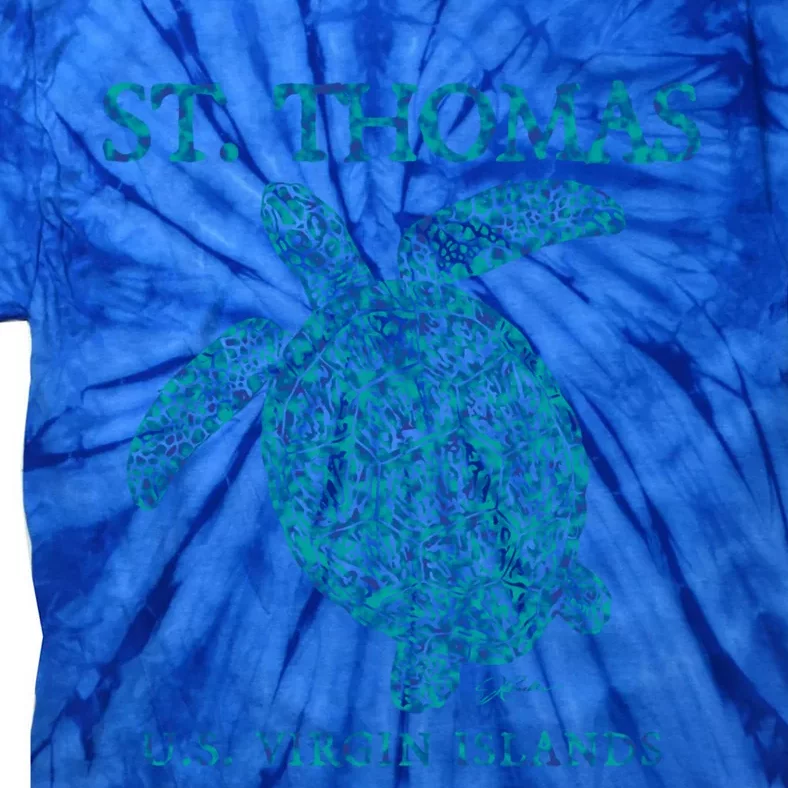 St Thomas Us Virgin Islands Sea Turtle Gift Tie-Dye T-Shirt