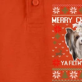 Shih Tzu Ugly Christmas Sweater Shih Tzu Mom Funny Dog Mom Meaningful Gift Dry Zone Grid Performance Polo