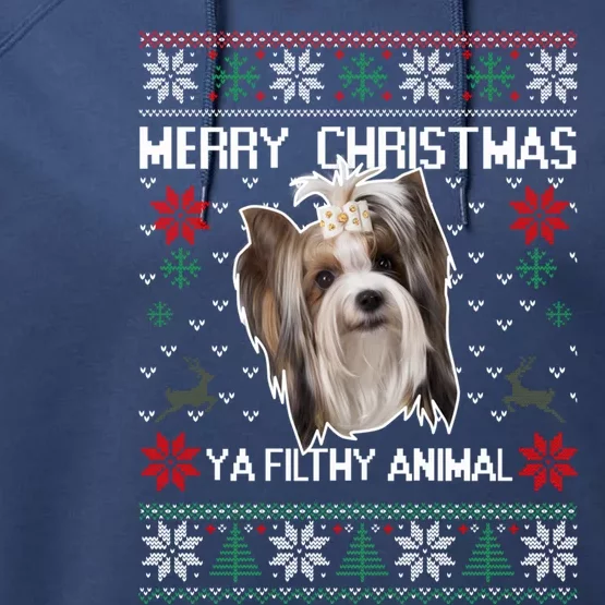 Shih Tzu Ugly Christmas Sweater Shih Tzu Mom Funny Dog Mom Meaningful Gift Performance Fleece Hoodie