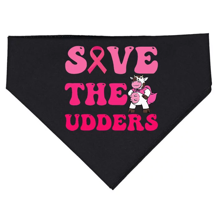 Save The Udders Cow Groove Breast Cancer Awareness USA-Made Doggie Bandana