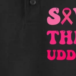 Save The Udders Cow Groove Breast Cancer Awareness Dry Zone Grid Performance Polo