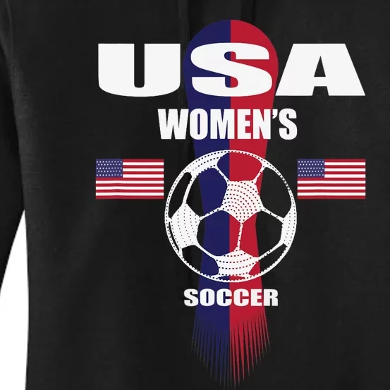 Soccer Team USA United States Soccer Fan Woman Women's Pullover Hoodie