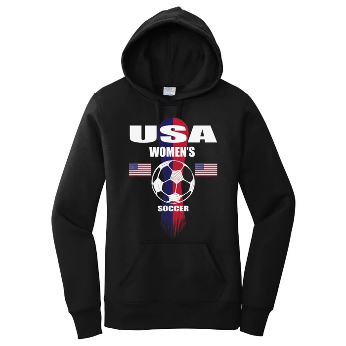 Soccer Team USA United States Soccer Fan Woman Women's Pullover Hoodie