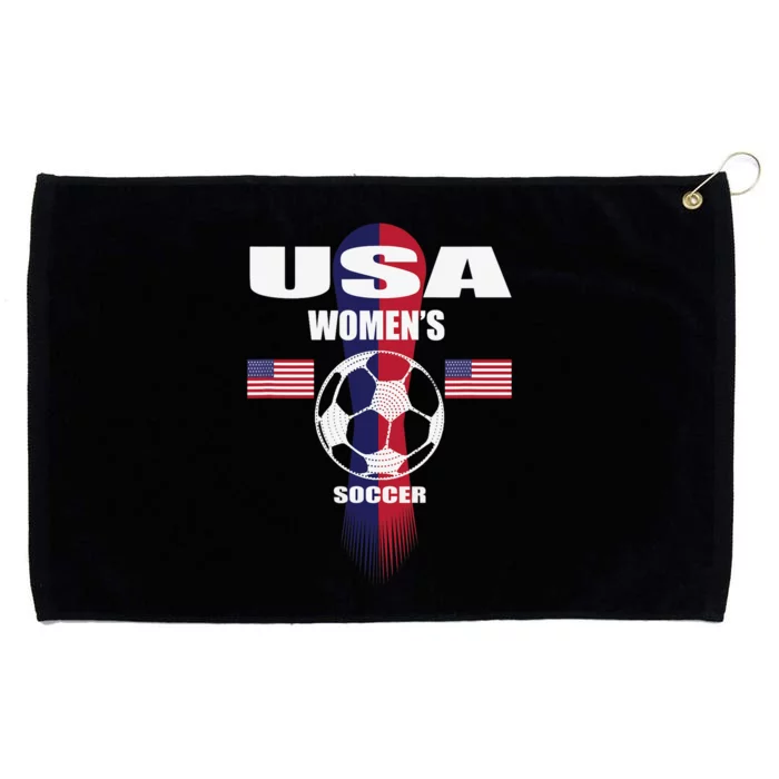 Soccer Team USA United States Soccer Fan Woman Grommeted Golf Towel