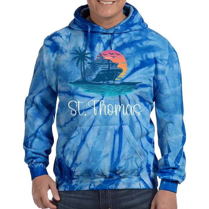 St Thomas Usvi Islands Holiday Cruise Cruising Cool Gift Tie Dye Hoodie