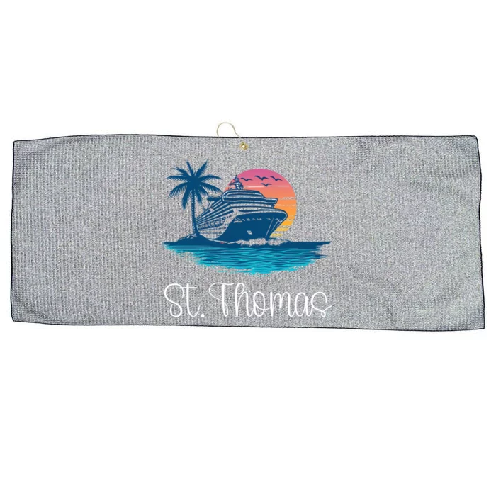 St Thomas Usvi Islands Holiday Cruise Cruising Cool Gift Large Microfiber Waffle Golf Towel