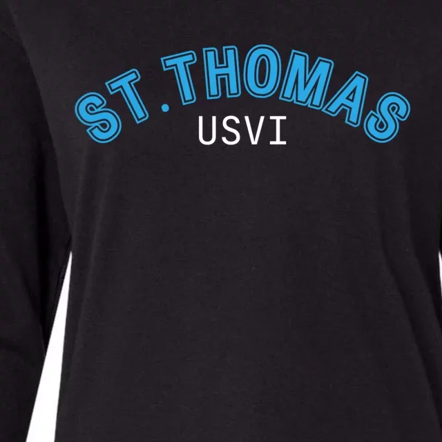 St Thomas Usvi Islands Holiday Gift Womens Cotton Relaxed Long Sleeve T-Shirt