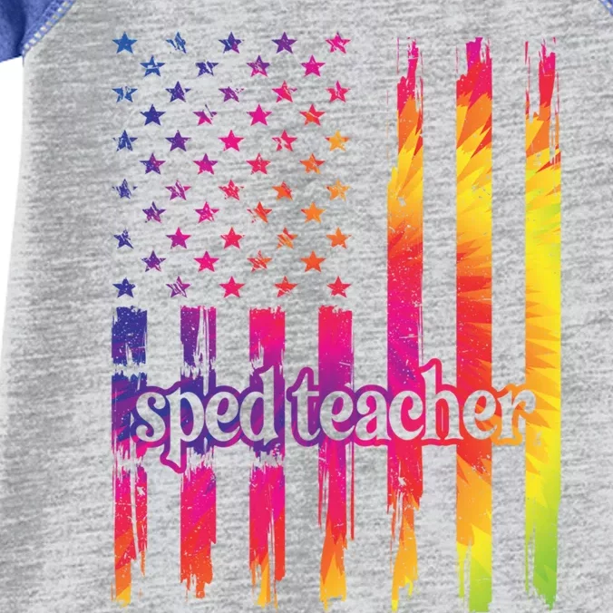 Sped Teacher Us Flag Special Education Teacher Gift Infant Baby Jersey Bodysuit