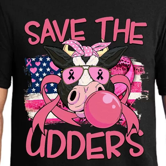 Save The Udders Breast Cancer Awareness Warrior Cow Pajama Set