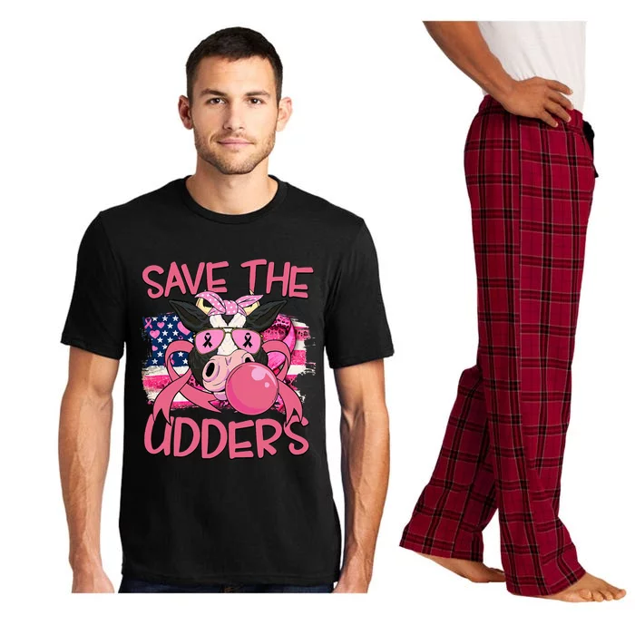 Save The Udders Breast Cancer Awareness Warrior Cow Pajama Set