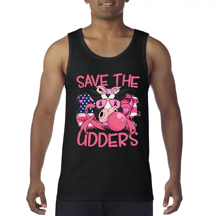 Save The Udders Breast Cancer Awareness Warrior Cow Tank Top