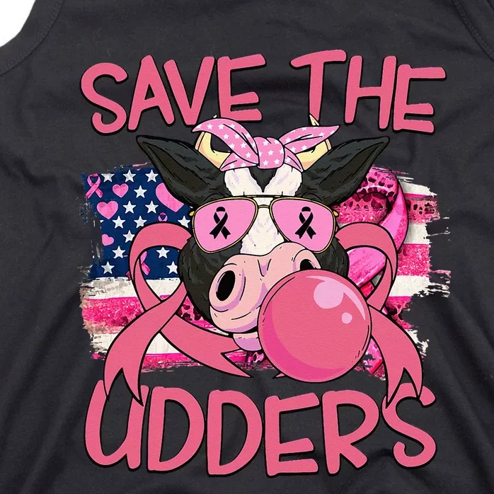 Save The Udders Breast Cancer Awareness Warrior Cow Tank Top