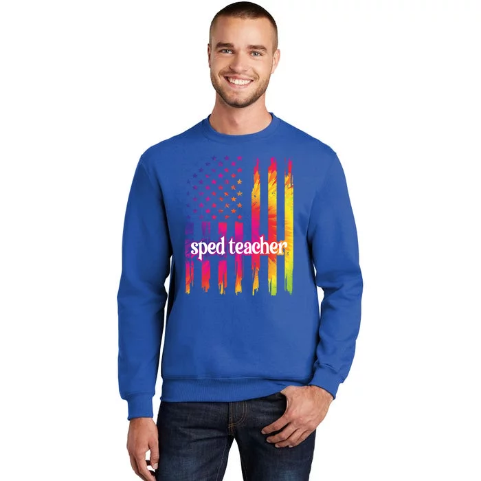 Sped Teacher Us Flag Special Education Teacher Gift Sweatshirt