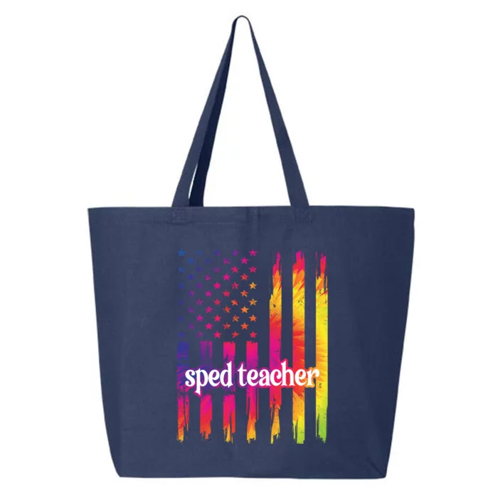 Sped Teacher Us Flag Special Education Teacher Gift 25L Jumbo Tote