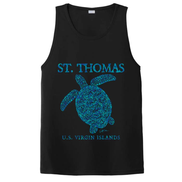 St Thomas Us Virgin Islands Sea Turtle Gift Performance Tank