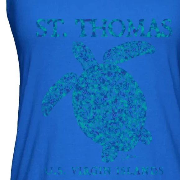 St Thomas Us Virgin Islands Sea Turtle Gift Ladies Essential Flowy Tank