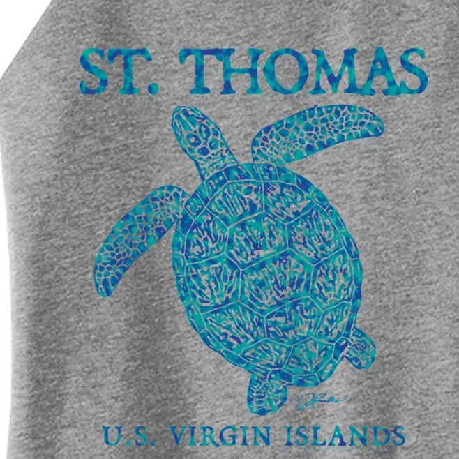 St Thomas Us Virgin Islands Sea Turtle Gift Women’s Perfect Tri Rocker Tank