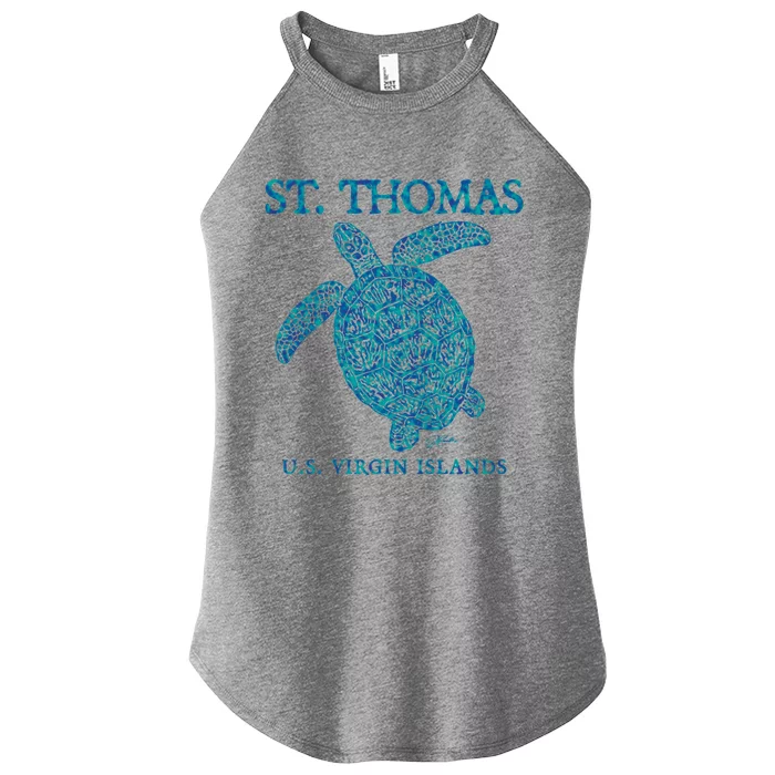 St Thomas Us Virgin Islands Sea Turtle Gift Women’s Perfect Tri Rocker Tank