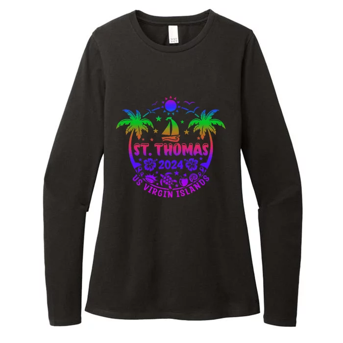 St Thomas Us Virgin Islands Summer Vacation 2024 Womens CVC Long Sleeve Shirt