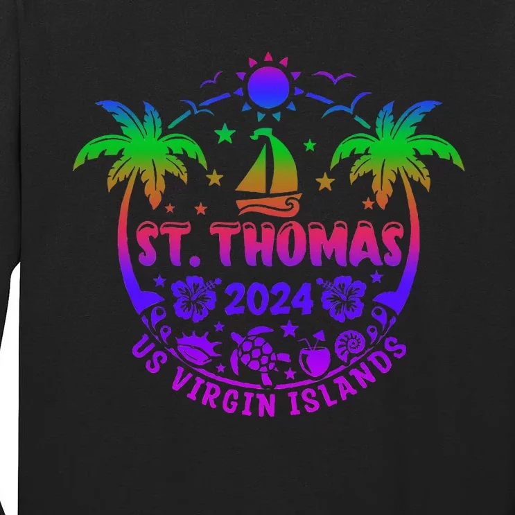 St Thomas Us Virgin Islands Summer Vacation 2024 Tall Long Sleeve T-Shirt