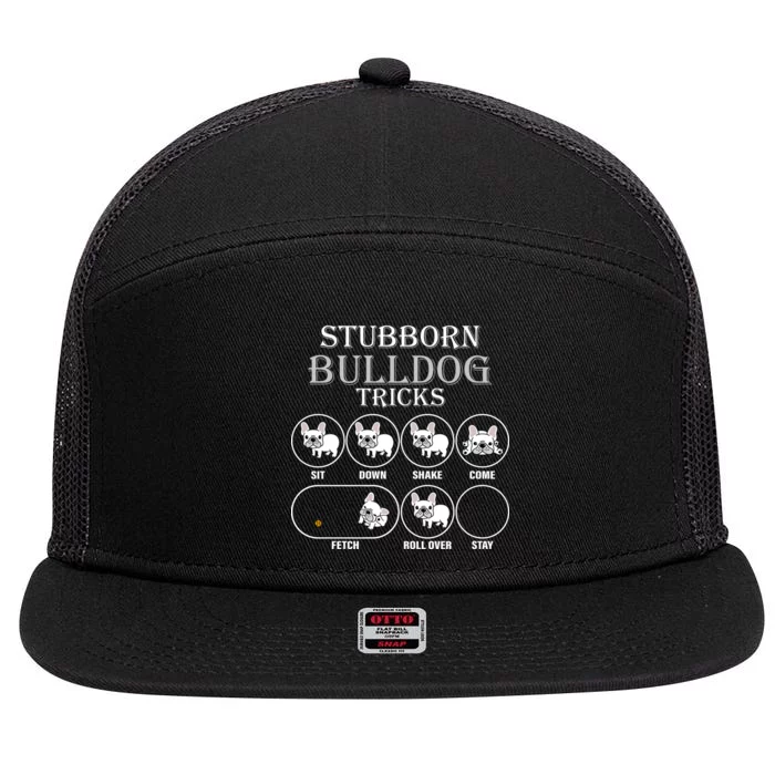 Stubborn Bulldog Tricks 7 Panel Mesh Trucker Snapback Hat