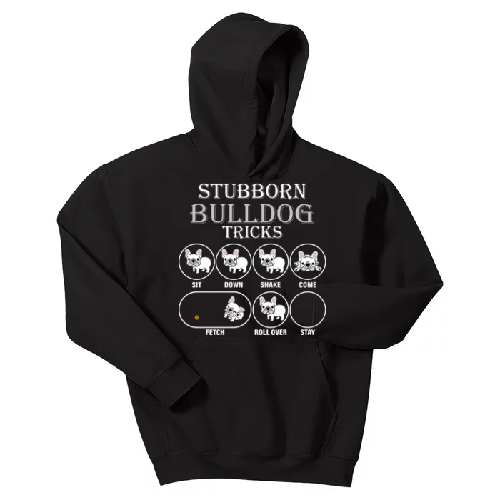 Stubborn Bulldog Tricks Kids Hoodie