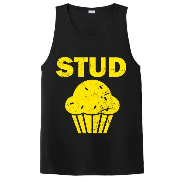 Stud Muffin Funny Retro Performance Tank