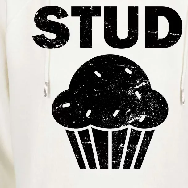 Stud Muffin Funny Retro Womens Funnel Neck Pullover Hood